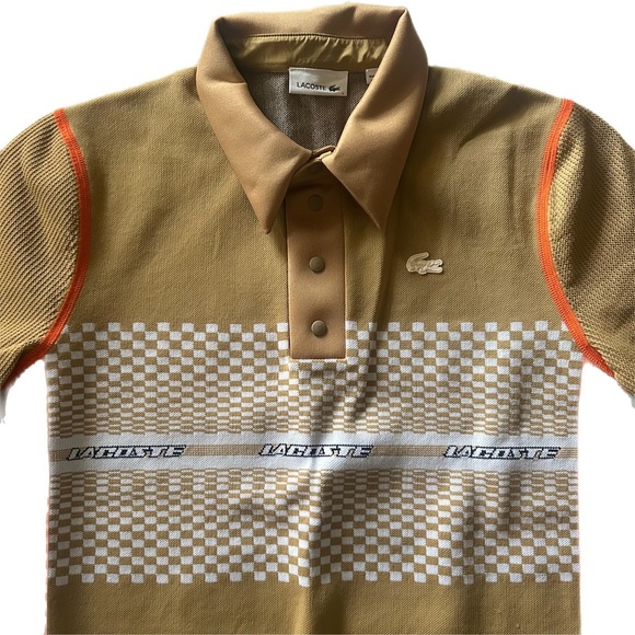 Lacoste Other - Lacoste polo shirt | Large | tan orange white | Like New